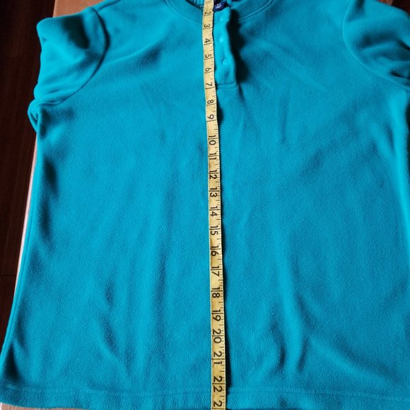 Lands End Fleece Henley Top Size S/P - Picture 3 of 4